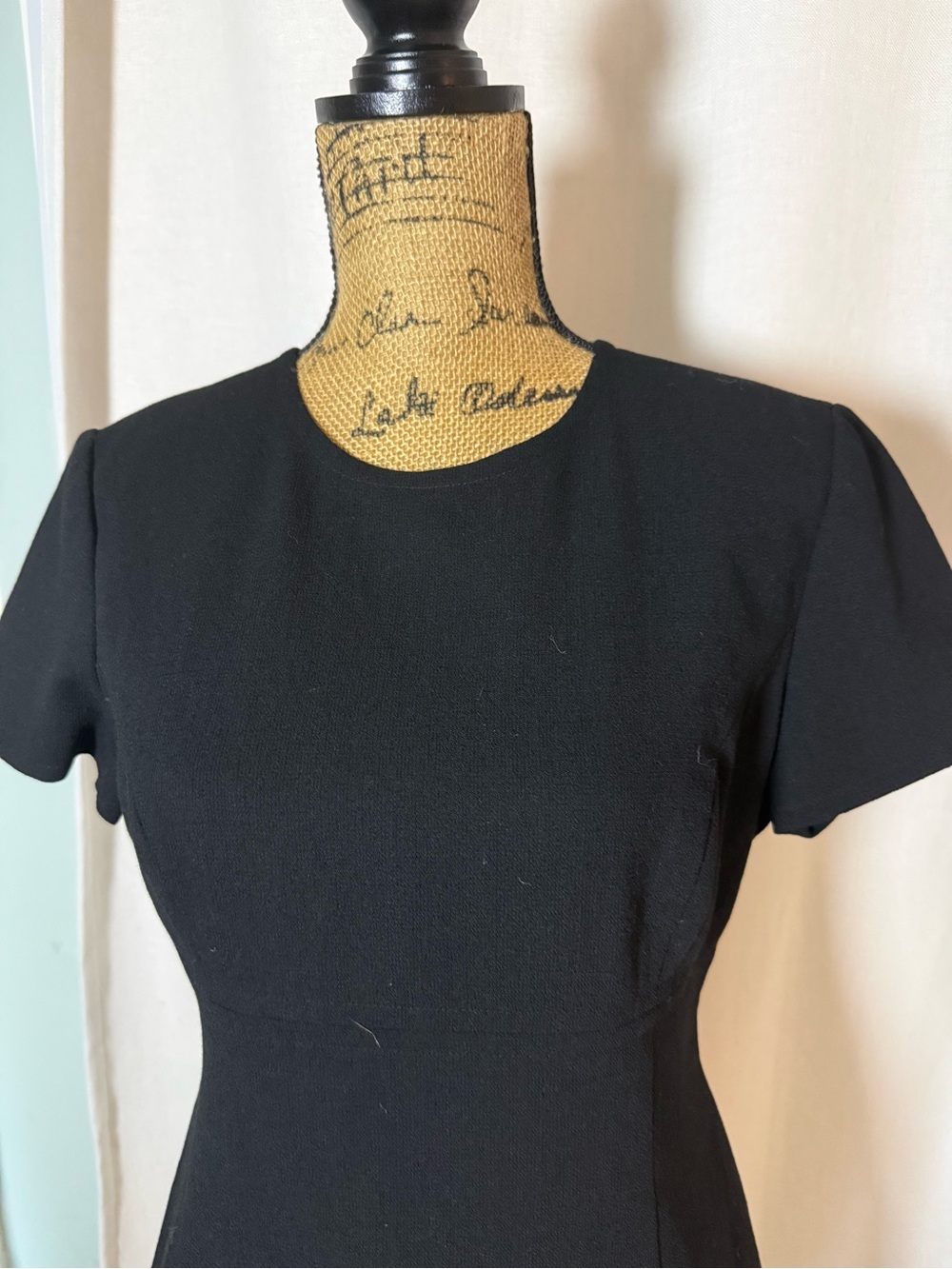 Talbots Black Short-Sleeve Crewneck dress